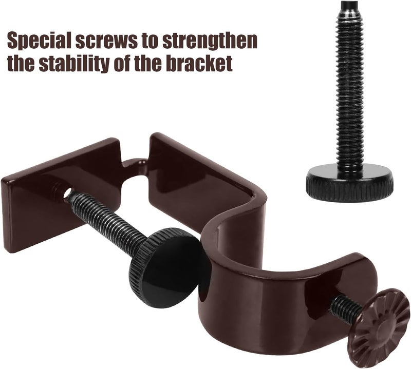 INSFITY Outside Mounted Blinds Curtain Rod Bracket Attachment No Drill No Tool Required Fit for 1.3-2 inches Rectangle Headrail (Patent Depending) - Image 5